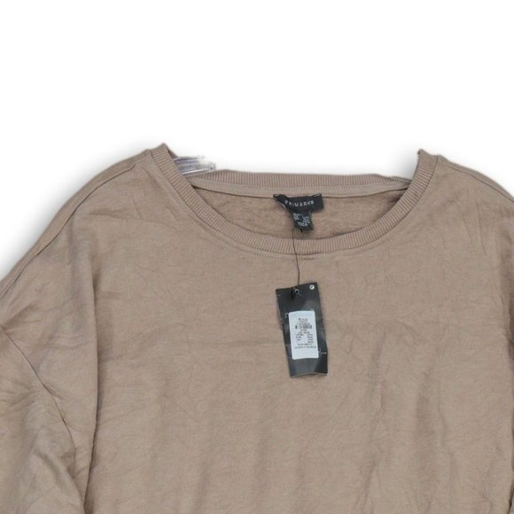 NWT PRIMARK LONG SLEEVE ROUND NECK PLEATED BACK SWEATSHIRT NUDE 2XL (18-20) - Picture 3 of 9